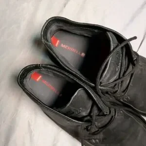 Merrell Realm Chukka Boots Mens Size 10 Black Leather Lace Up Hiking J42129 Merrell | Shoes | Merrell Realm Chukka Boots Mens Size Black  main image 3